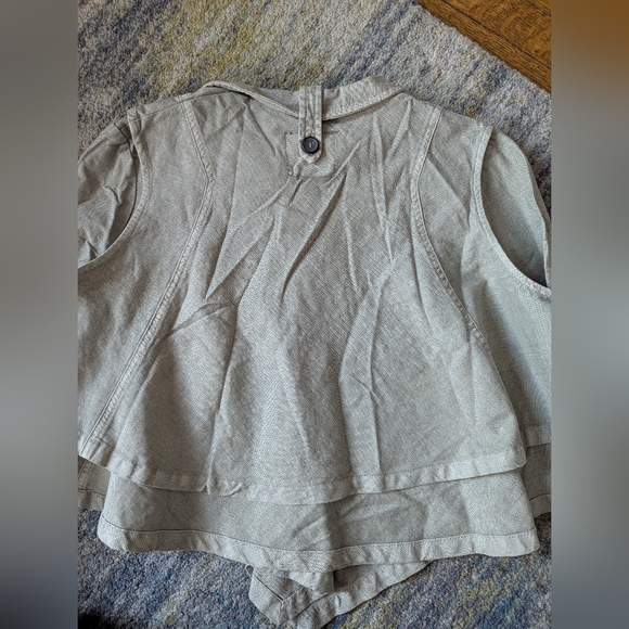 Hei Hei Anthropologie Renley Handkerchief Jacket Green Cropped Layered - Picture 4 of 7